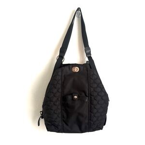 Mosey | Women’s Black Quilted Convertible Adjustable Shoulder Bag Backpack